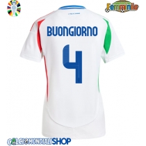 Maglie da calcio Italia Alessandro Buongiorno #4 Seconda Maglia Femminile Europei 2024 Manica Corta